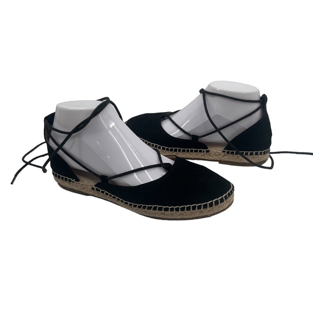 Mossimo Supply Co Black Suede Espadrille Closed Toe Shoes Size 7 Women’s